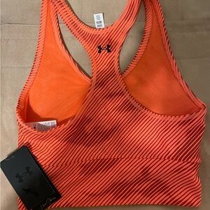 UNDER ARMOUR Dwayne Johnson ROCK PROJECT HEART GEAR SPORTS BRA size S ORANGE NWT